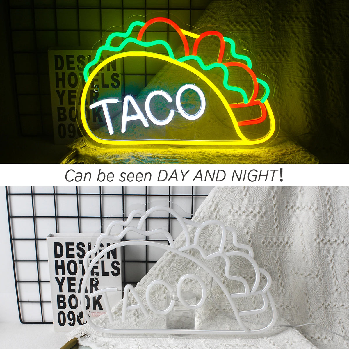 TACO – Taco – LED-Leuchtschild (5 V USB)