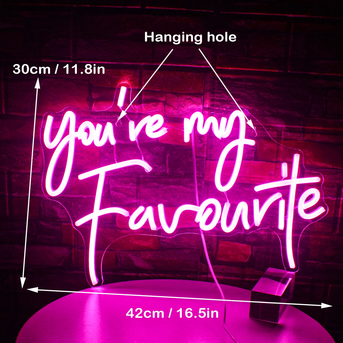 You're My Favourite – LED-Neon-Schriftzug (5 V USB)