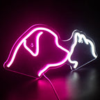Hund und Katze – LED-Neonschild (5 V USB)