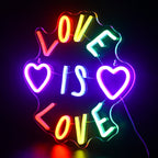 Love Is Love 5V USB LED Neon Sign - Budget Friendly