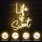 Life is Sweet – LED-Leuchtschild (5 V USB)