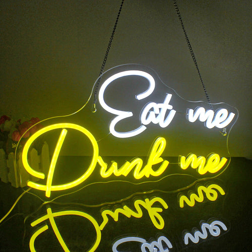 Eat Me Drink Me – LED-Leuchtschild (5 V USB)
