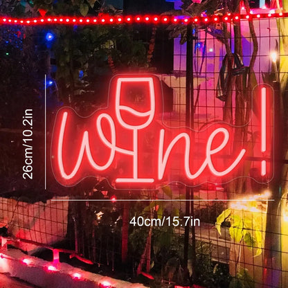 Wine 5V Mini USB LED Neon Sign - Budget Friendly