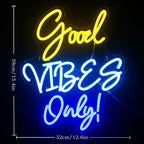 Good Vibes Only – LED-Neon-Schriftzug (5 V USB)