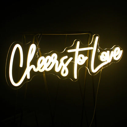 Cheers to Love 5V Mini USB LED Neon Sign - Budget Friendly