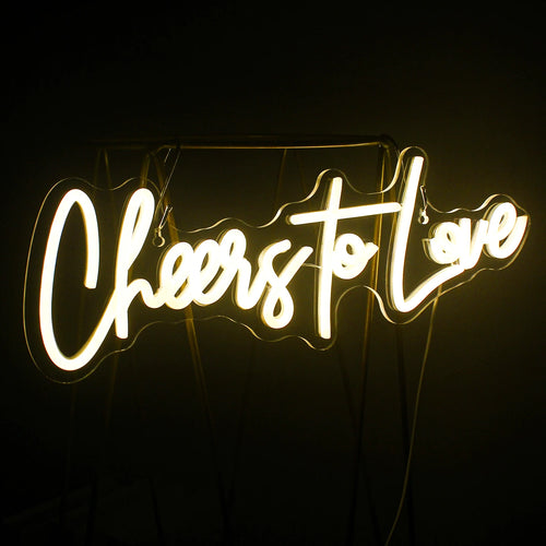 Cheers to Love – LED-Neon-Schriftzug (5 V USB)