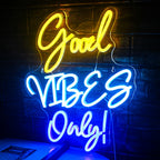 Good Vibes Only – LED-Neon-Schriftzug (5 V USB)