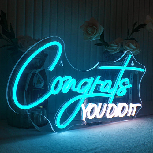 Congrats You Did It – LED-Neon-Schriftzug (5 V USB)