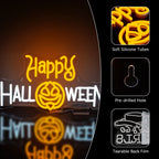 Happy Halloween – Kürbis anstelle des O – LED-Neonschild (5 V USB)