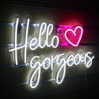 Hello Gorgeous 5V USB LED Neon Sign - Budget Friendly