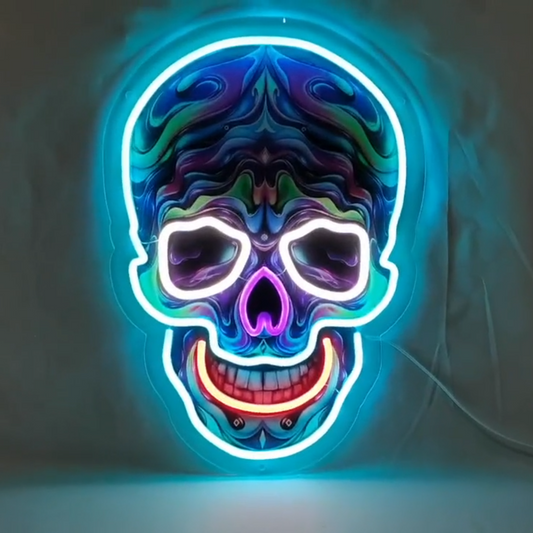 Skull-2 LED-Neonschild mit UV-Druck