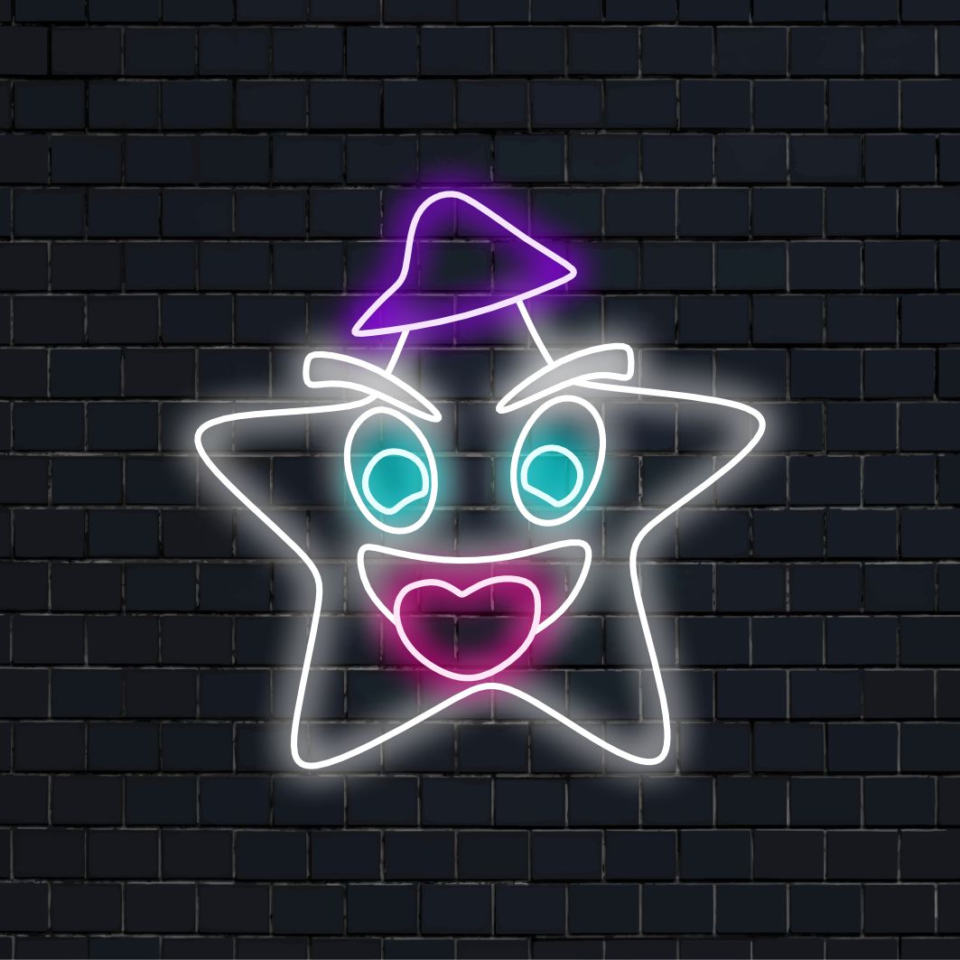 „Starry Night Star Neon Sign“ erhellt Ihren Raum mit dem himmlischen Charme seines schillernden Designs und verbreitet ein hypnotisierendes Leuchten für eine bezaubernde Atmosphäre.