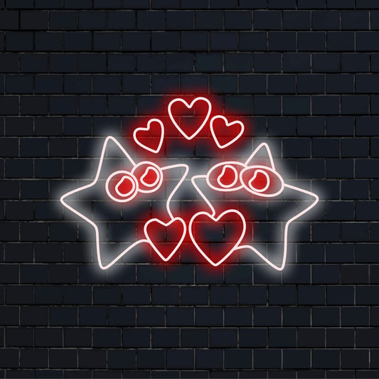 „Starry Night Star Neon Sign“ taucht Ihren Raum in himmlischen Charme, mit einem strahlenden Sternendesign und bezauberndem Schein und verwandelt Ihr Zimmer in eine Leinwand kosmischer Schönheit.
