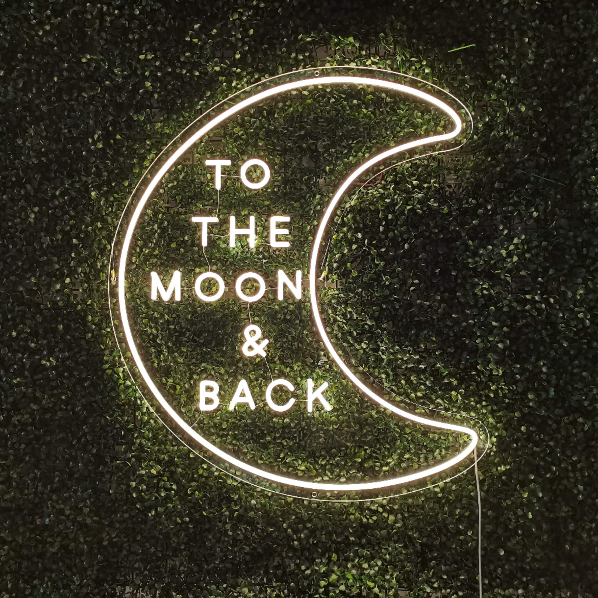 Zum Mond und zurück Neonschild - The Art Neon