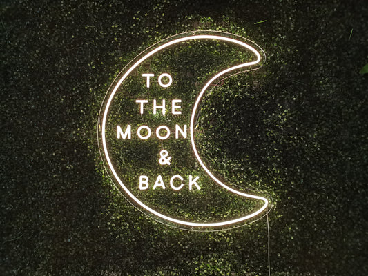 To the moon & Back Neonschild