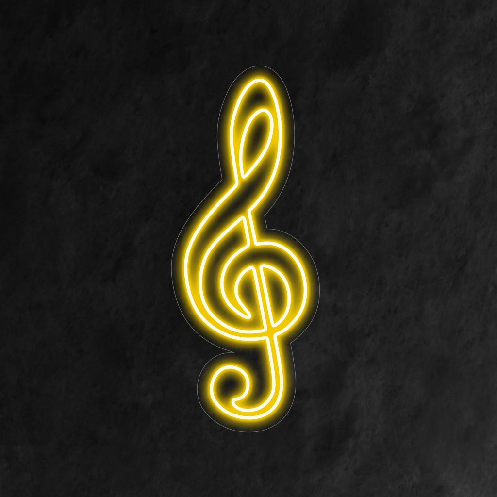 „Violinschlüssel-Musiknote-Neonschild“ leuchtet lebendig und zelebriert die Liebe zur Musik und Kreativität in Ihrem Raum.