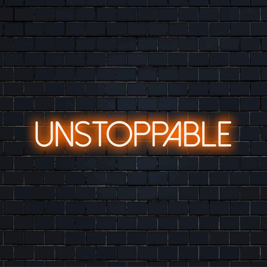 Individuelles LED-Neonschild, das Selbstvertrauen ausstrahlt; ideal für moderne Einrichtung oder motivierende Räume. Neonlichtkunst.