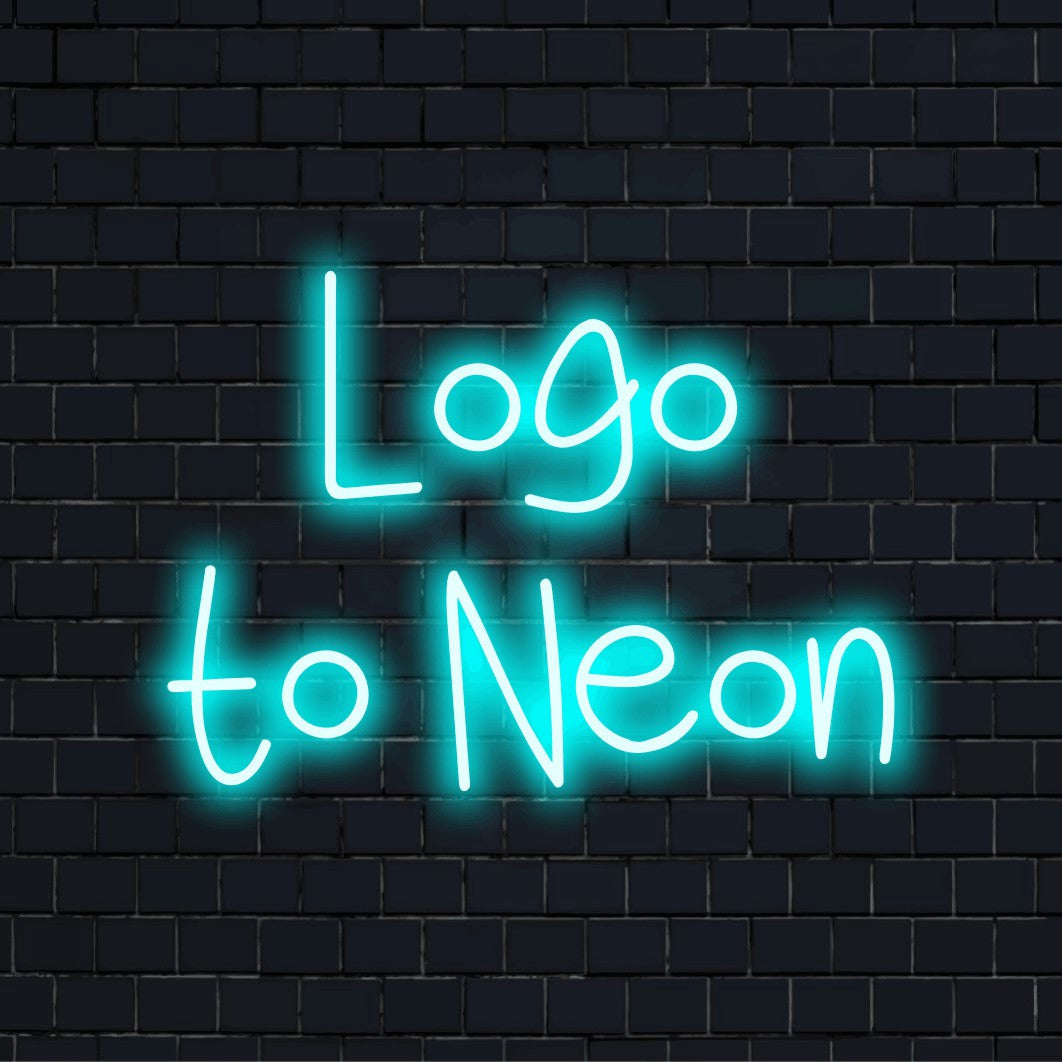Custom LED neon logo sign with text "Logo to Neon"