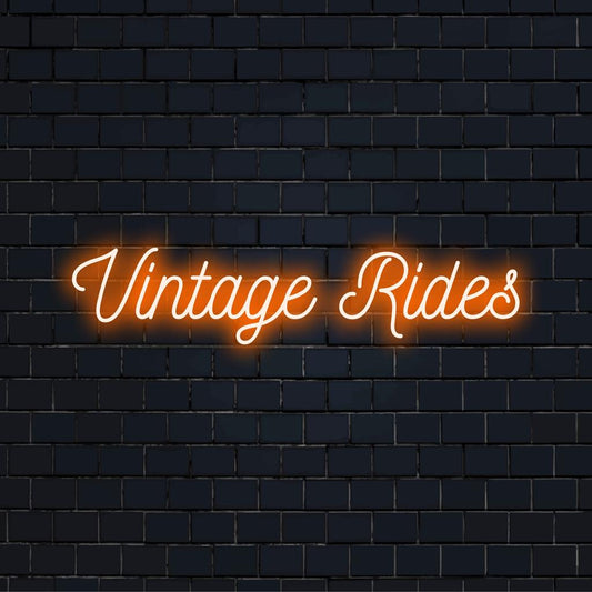 Custom LED neon sign featuring a tailored vintage car design; perfect for neon light decor and bespoke wall art enthusiasts.