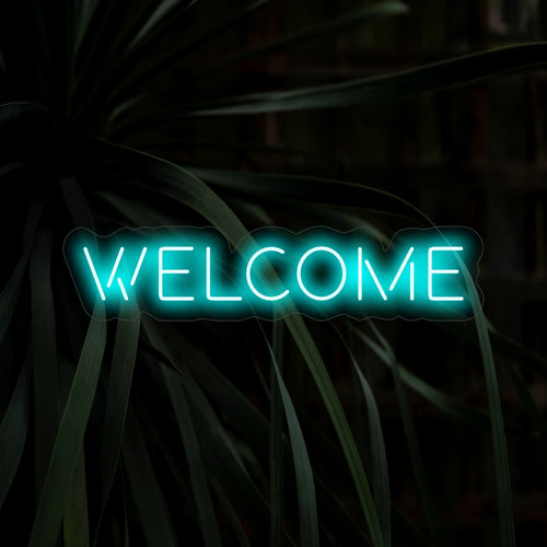 Das „Welcome Neon Sign“ begrüßt Besucher mit seinem fröhlichen Leuchten herzlich und einladend und schafft eine gastfreundliche Atmosphäre in Ihren Räumlichkeiten.