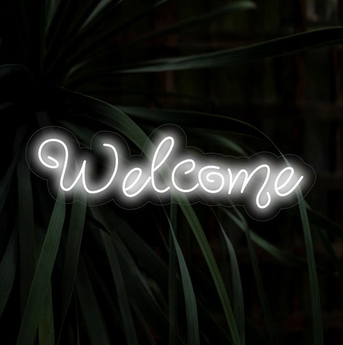 „Welcome Neon Sign“ ist eine warme und einladende Ergänzung für Ihr Gaststätteninterieur. Ein Neonlicht, das Besuchern einen freundlichen Gruß übermittelt.