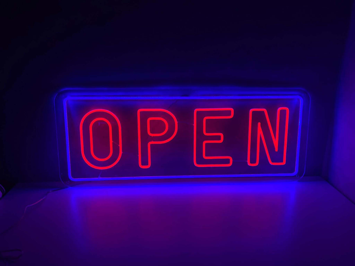 Offenes Neonschild - The Art Neon