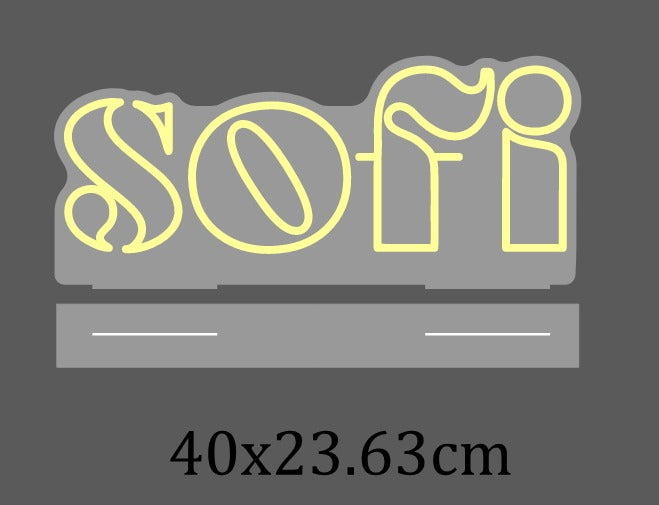 Beispiel für ein kompaktes, maßgefertigtes LED-Neonschild