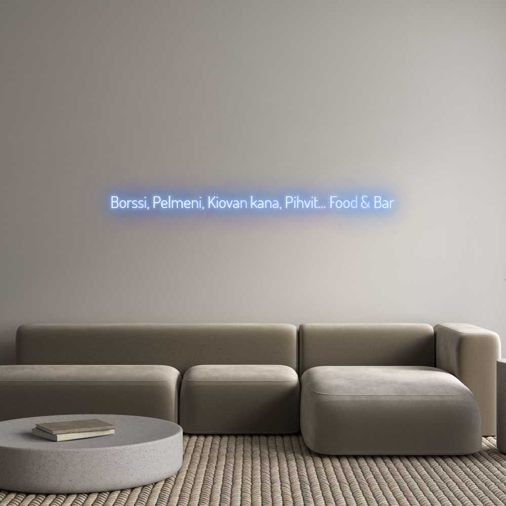 Benutzerdefiniertes LED Neon Schild: Borssi, Pelme...