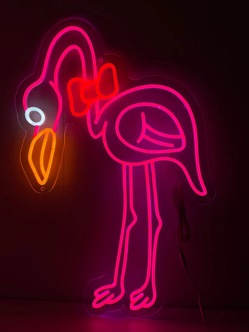 Niedliches Flamingo-Leuchtreklame - The Art Neon