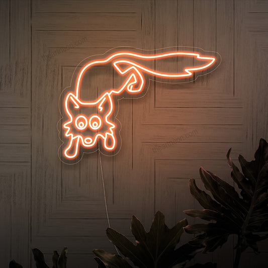 The fox neon sign is a captivating addition to wildlife-themed decor, emanating a sense of charm and emitting a captivating light.