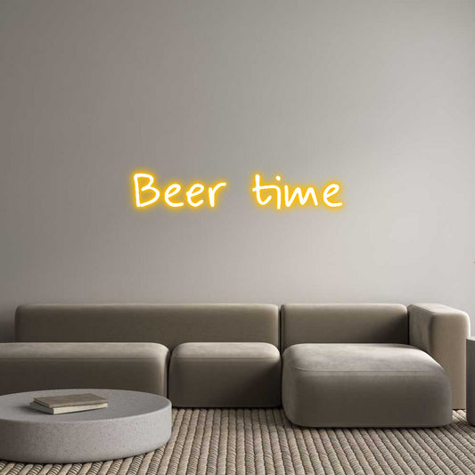 Personalisierte Neon Schilder: Bierzeit