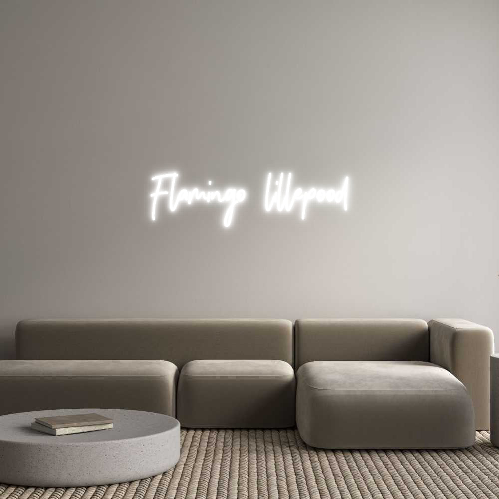 Maßgefertigtes LED Neon Schild: Flamingo Lilly