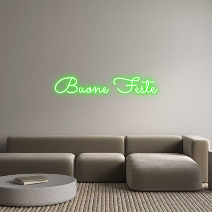 Maßgefertigtes Neon Schild: Buone Feste