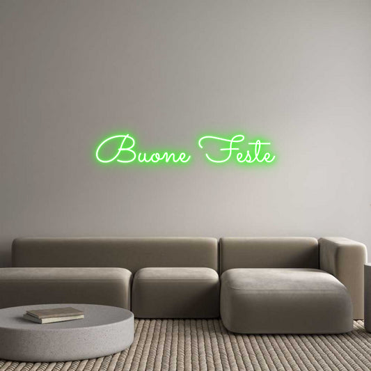 Maßgefertigtes Neon Schild: Buone Feste