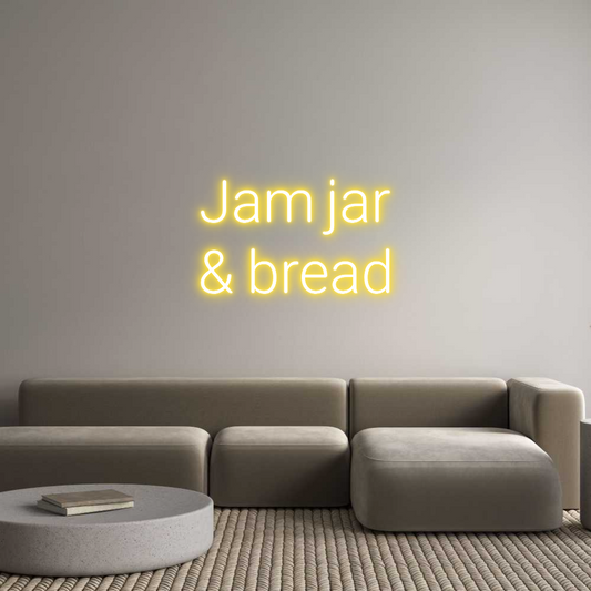 Προσαρμοσμένη Νέον Πινακίδα: Jam jar 
& b...