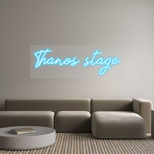 Προσαρμοσμένη Νέον Πινακίδα: Thanos stage