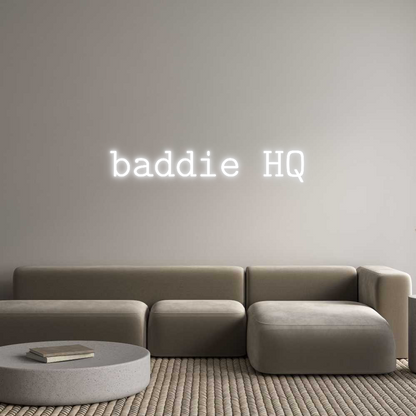 Mukautettu led neon: baddie HQ