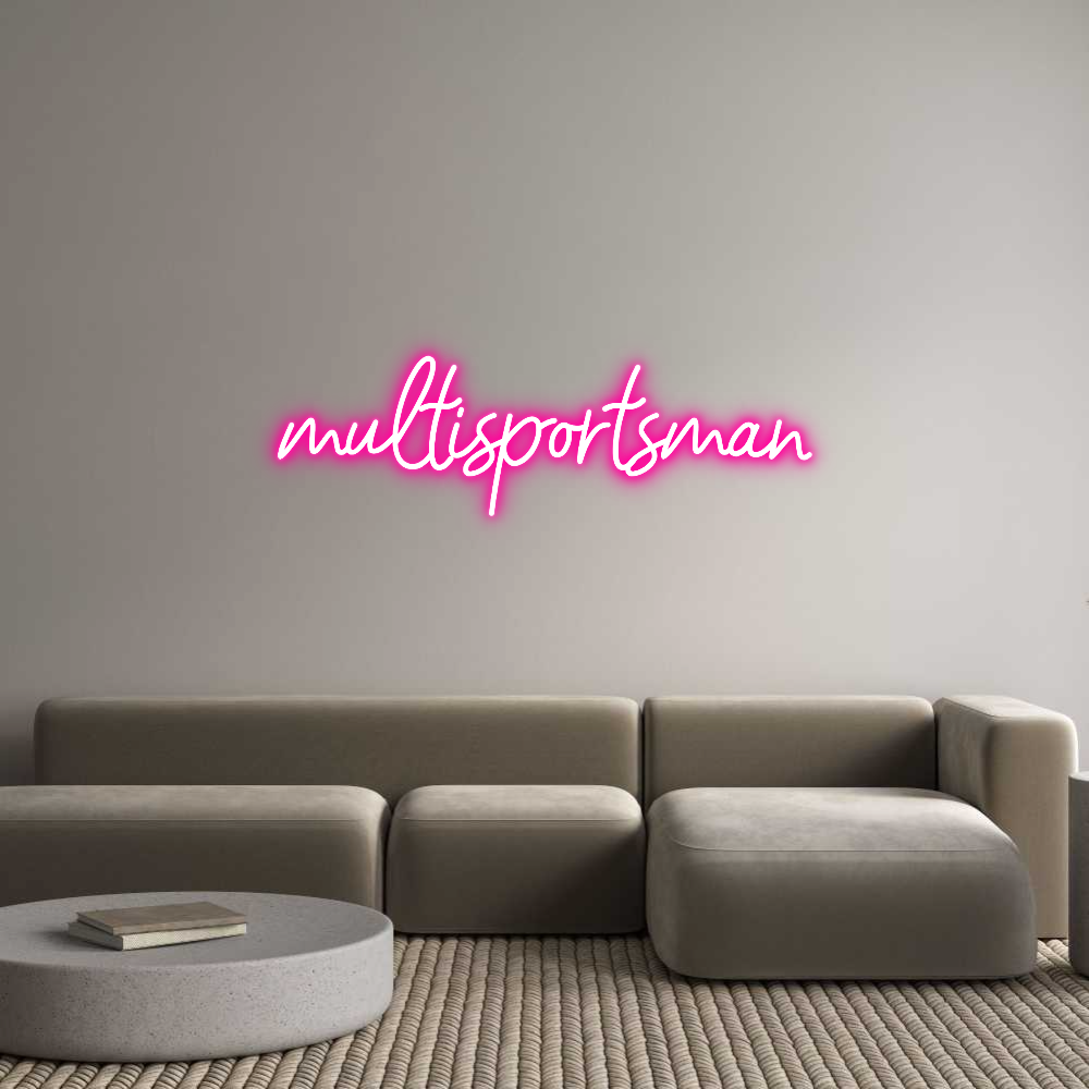 Benutzerdefiniertes Neon-Schild: multisportsman