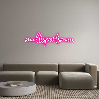 Benutzerdefiniertes Neon-Schild: multisportsman