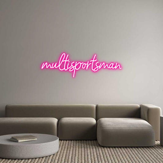 Benutzerdefiniertes Neon-Schild: multisportsman