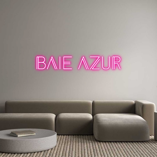 Enseigne au néon personnalisée : BAIE AZUR