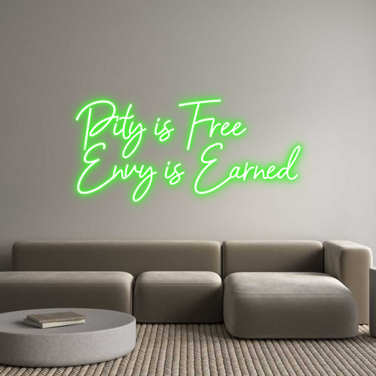 Mukautettu led neon: Pity is Free
...