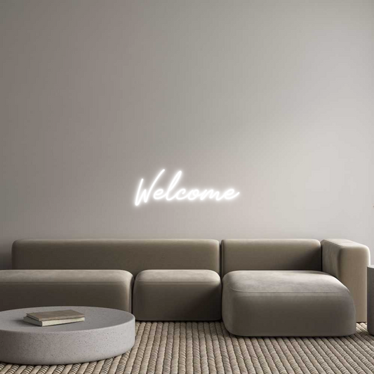 Προσαρμοσμένη Νέον Πινακίδα: Welcome