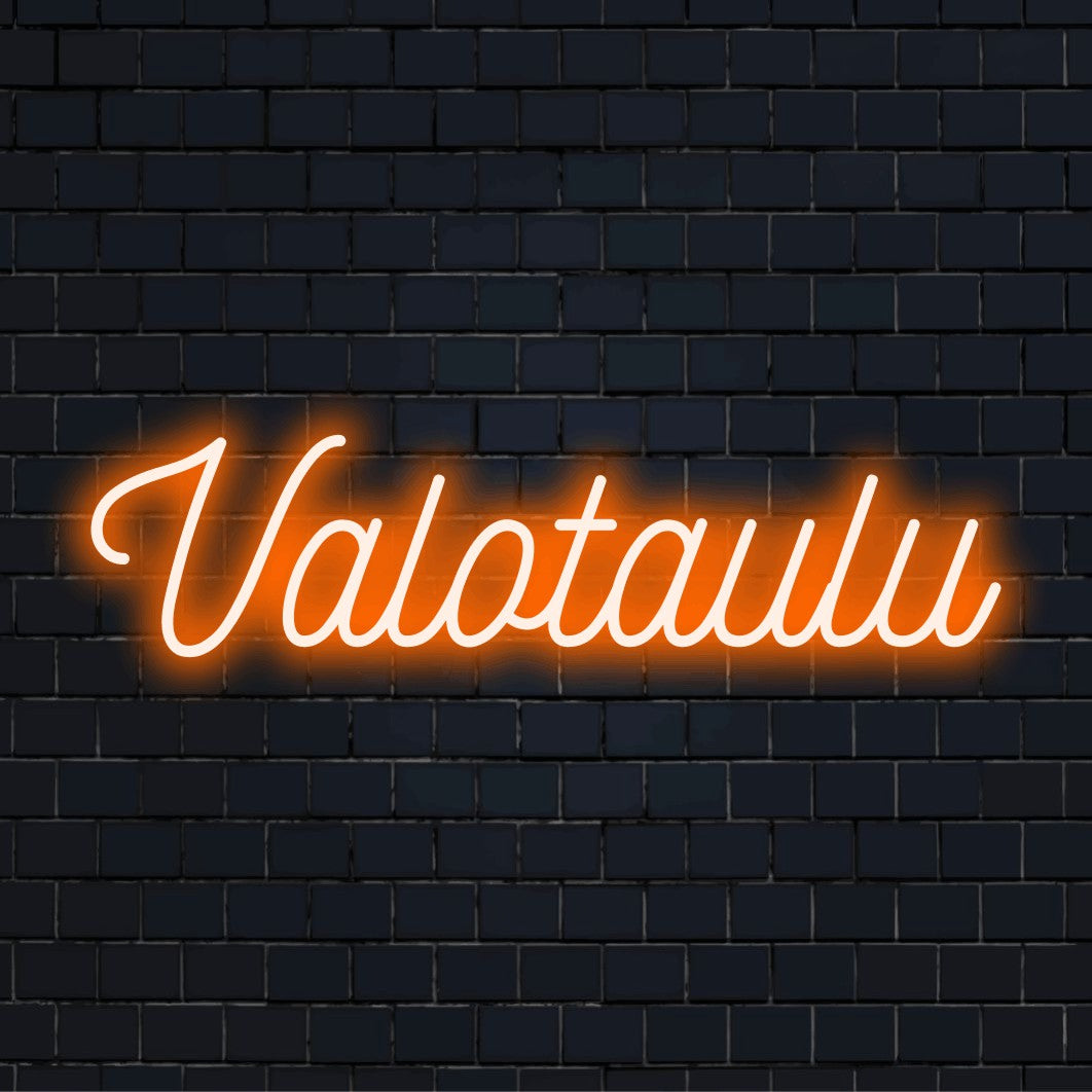LED-valokyltti tekstillä "Valotaulu"