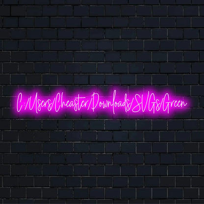 Sz Chenyi Baths Neon Light with bright neon glow on dark brick wall